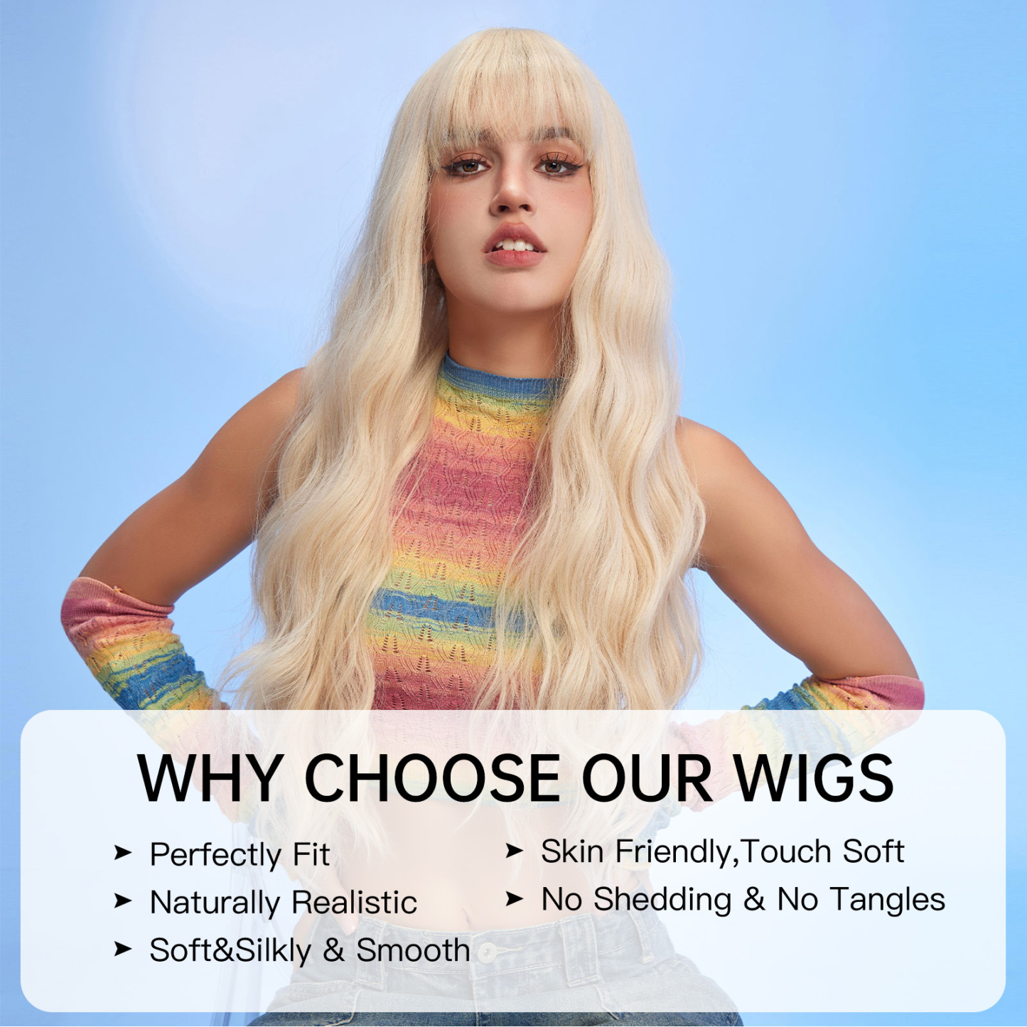 [Copy]Ombre Grey White Curly Synthetic Wig