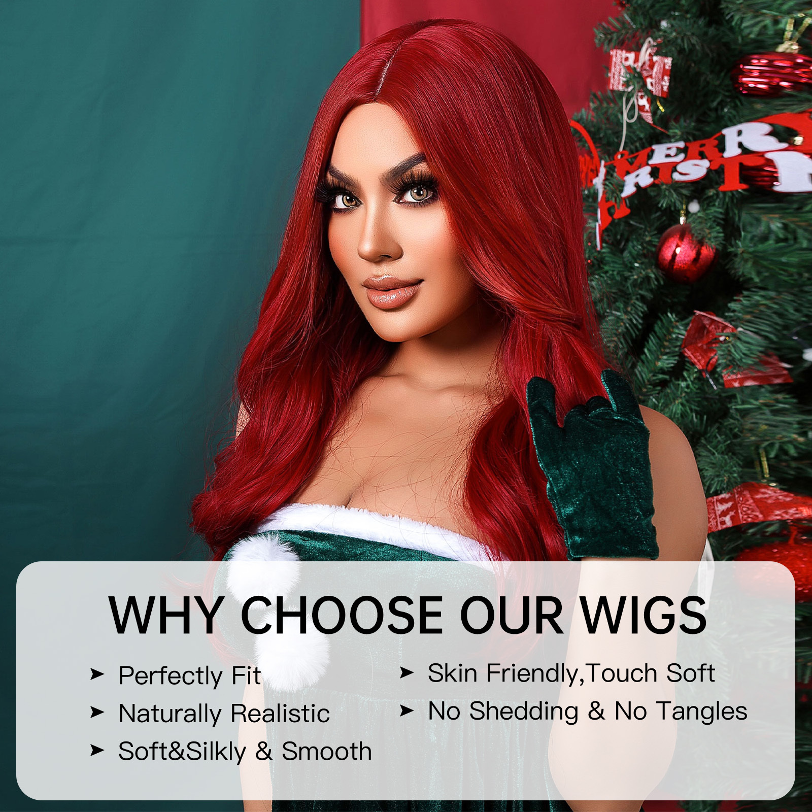 Dark Brown wave Long Synthetic Wig