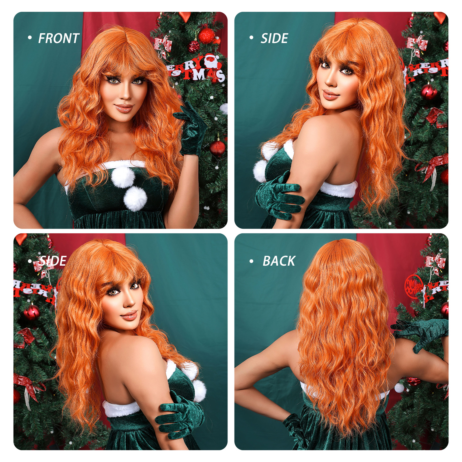 Ombre Pink Long wavy Synthetic Wig