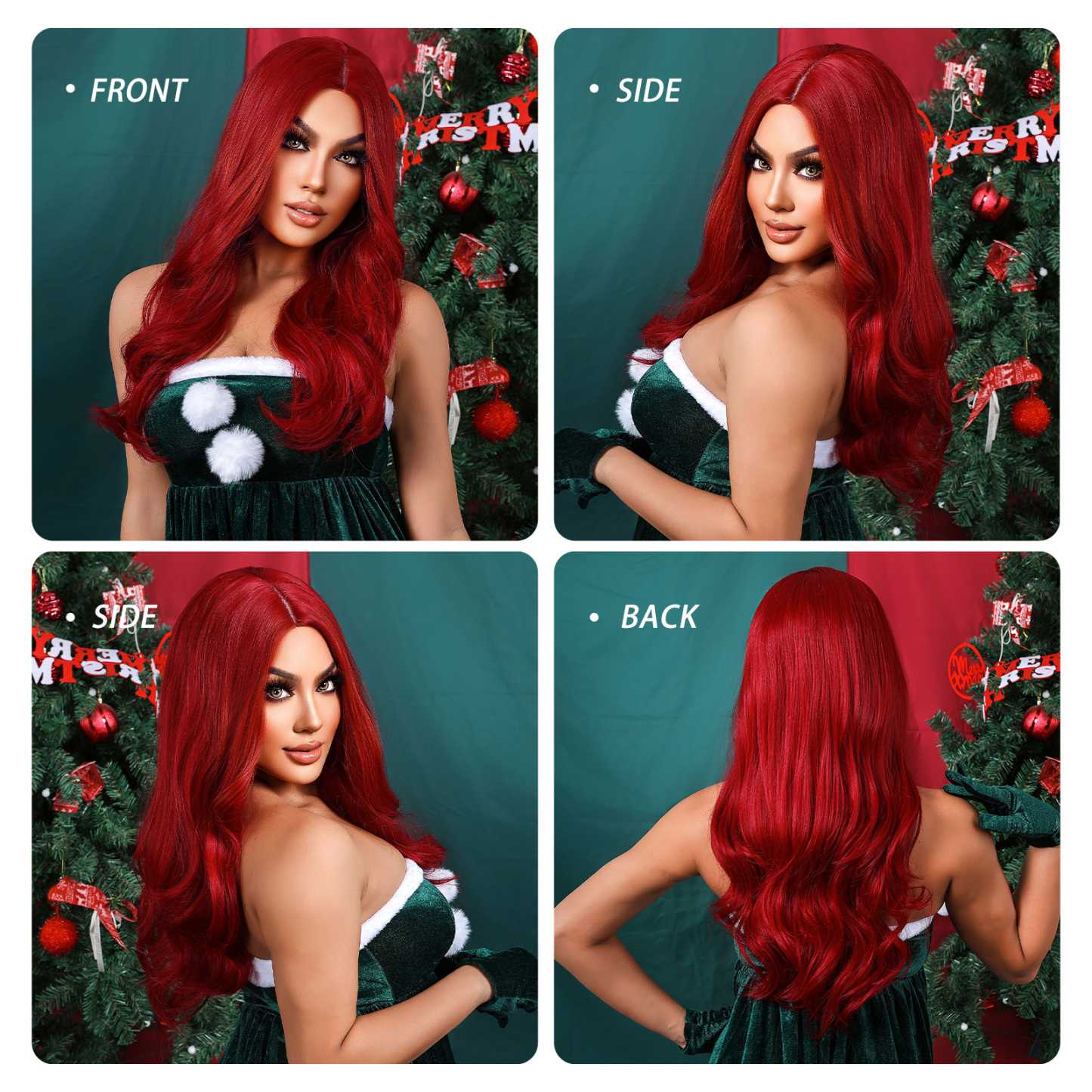 Dark Brown wave Long Synthetic Wig