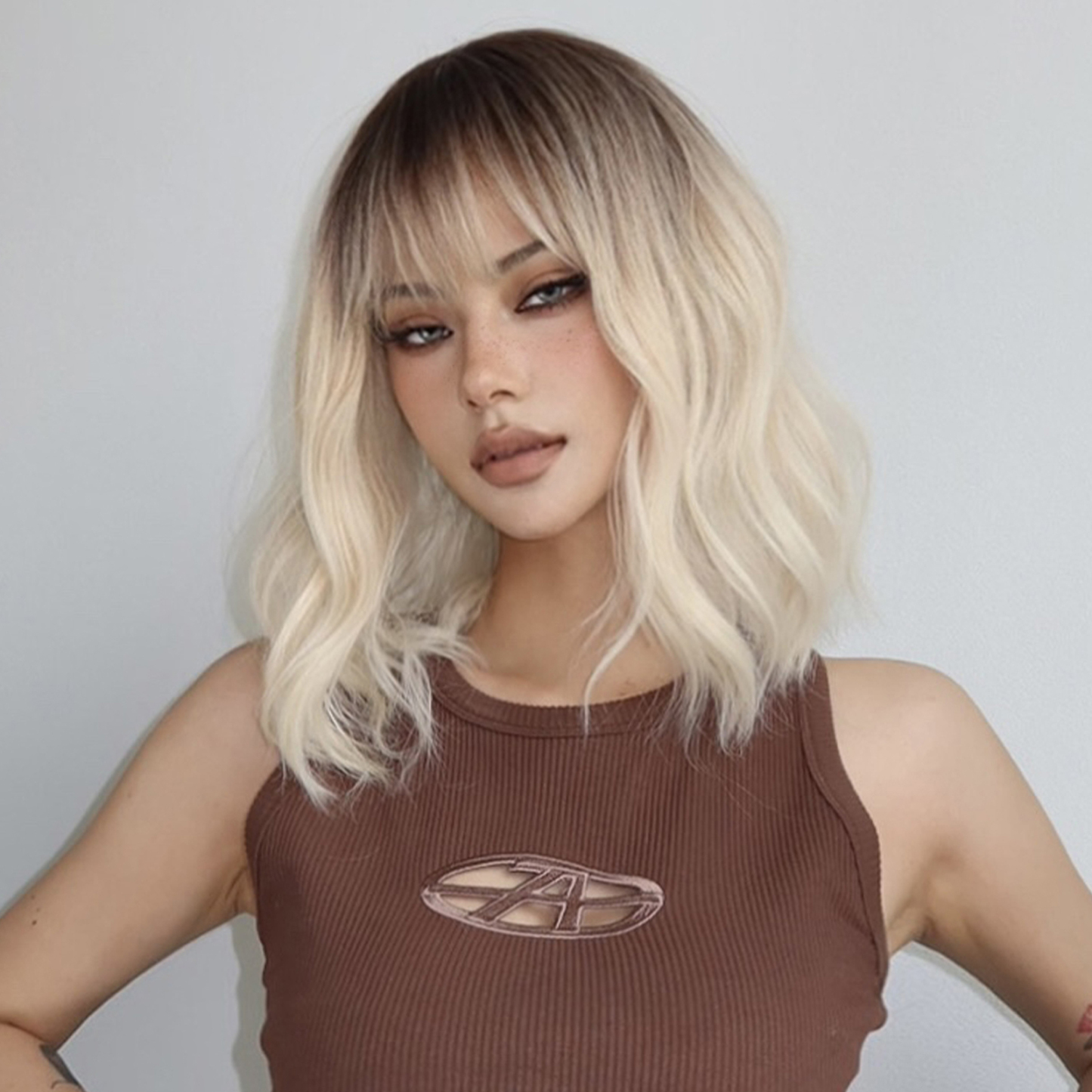 Ombre Brown Synthetic Wig