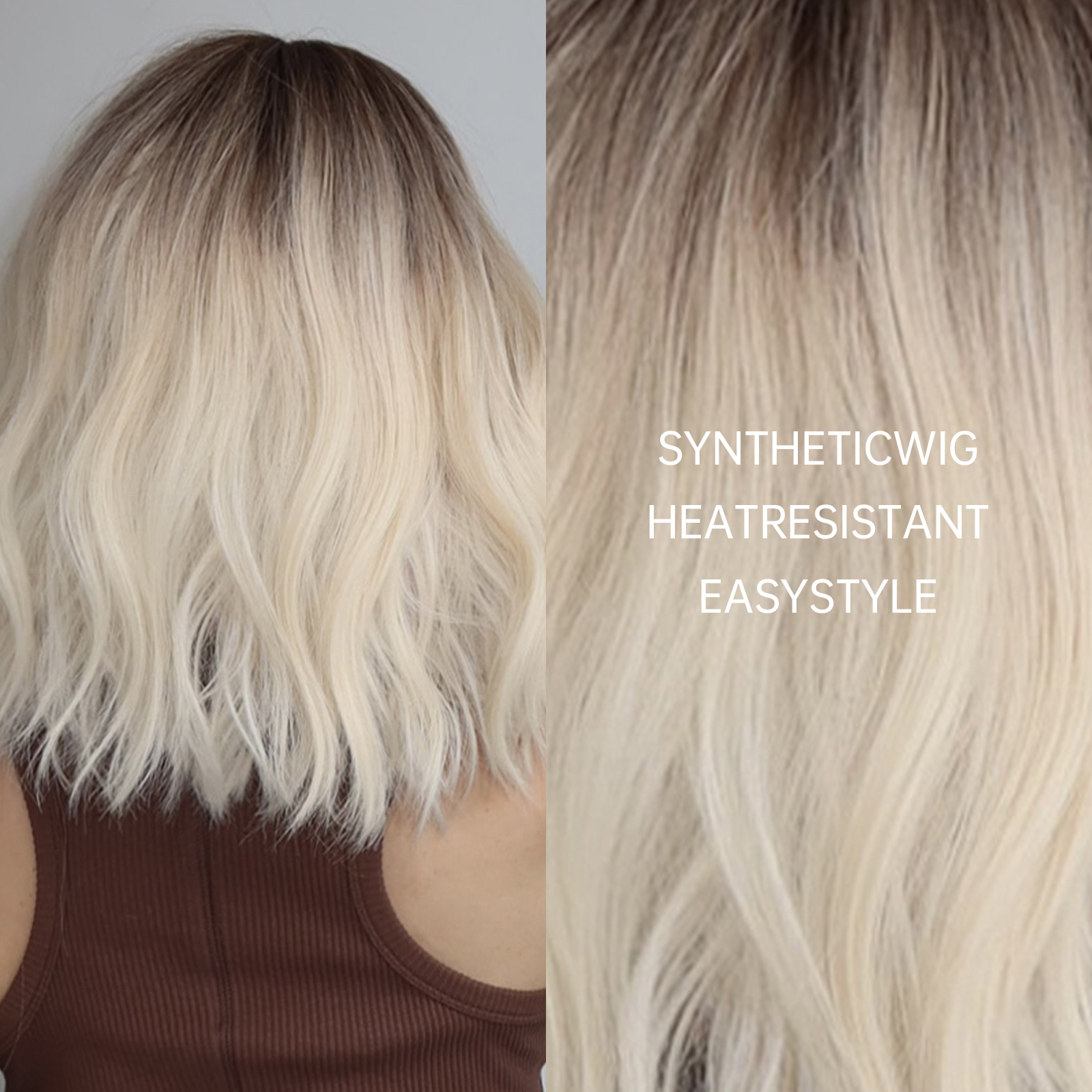 Ombre Brown Synthetic Wig