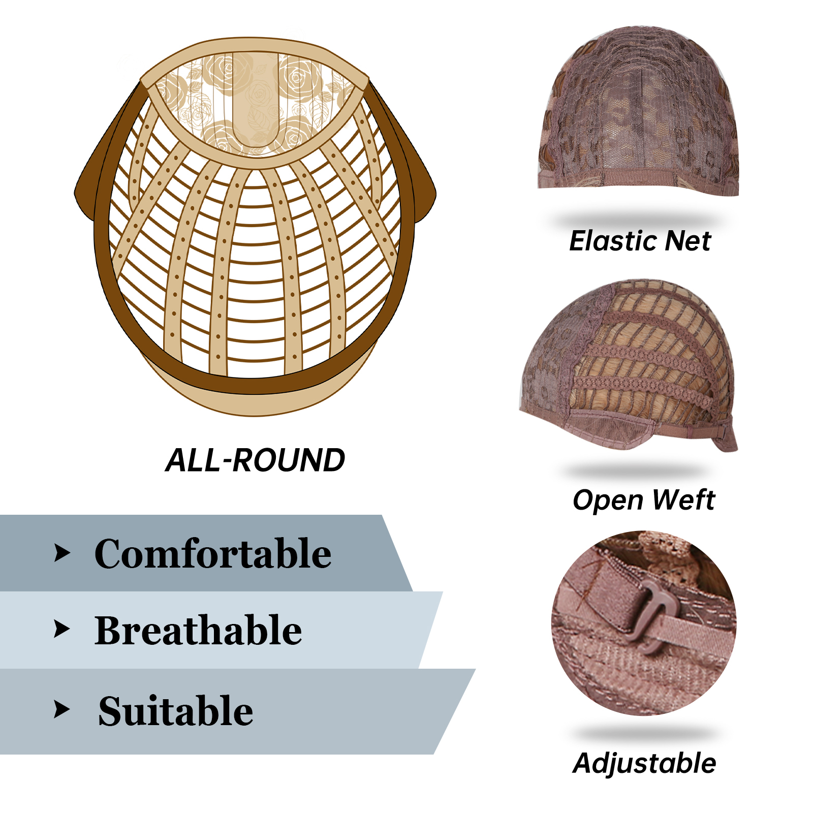 Ombre Brown Synthetic Wig