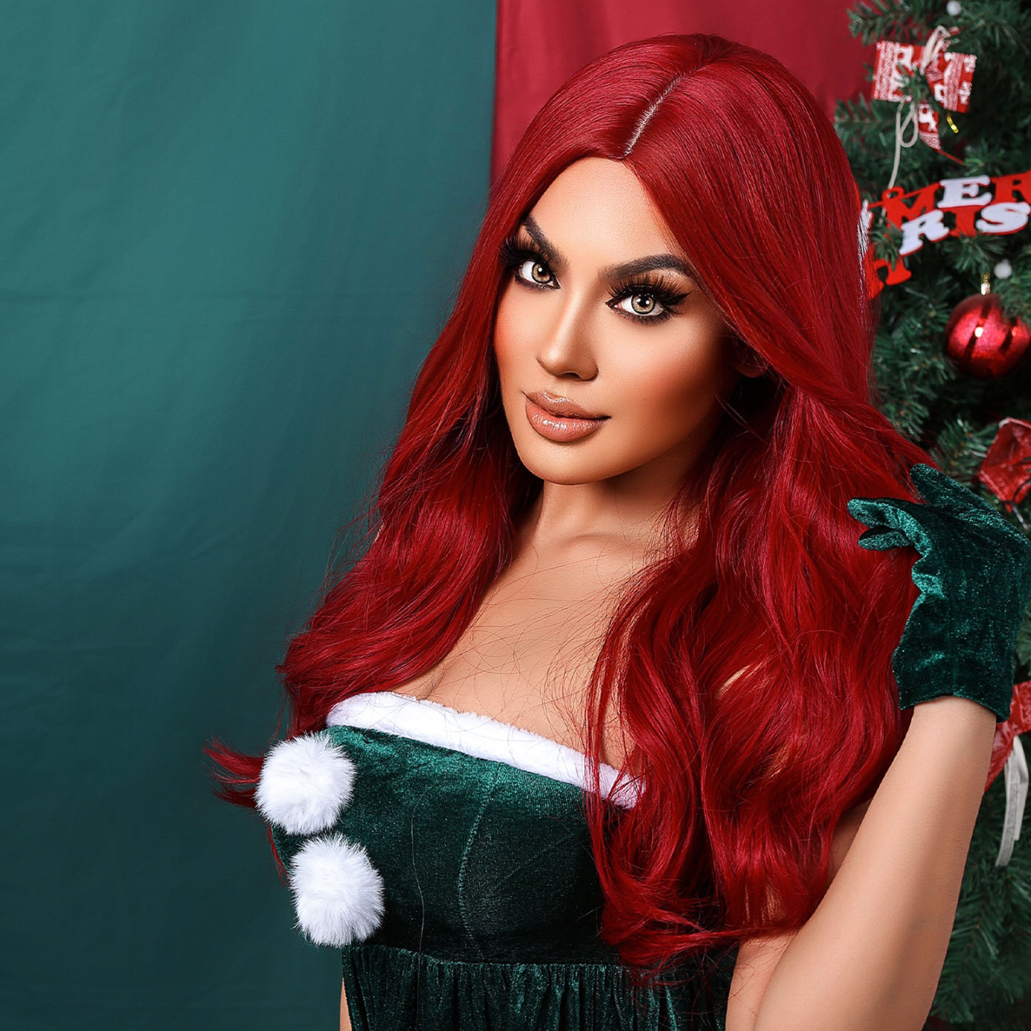 Dark Brown wave Long Synthetic Wig