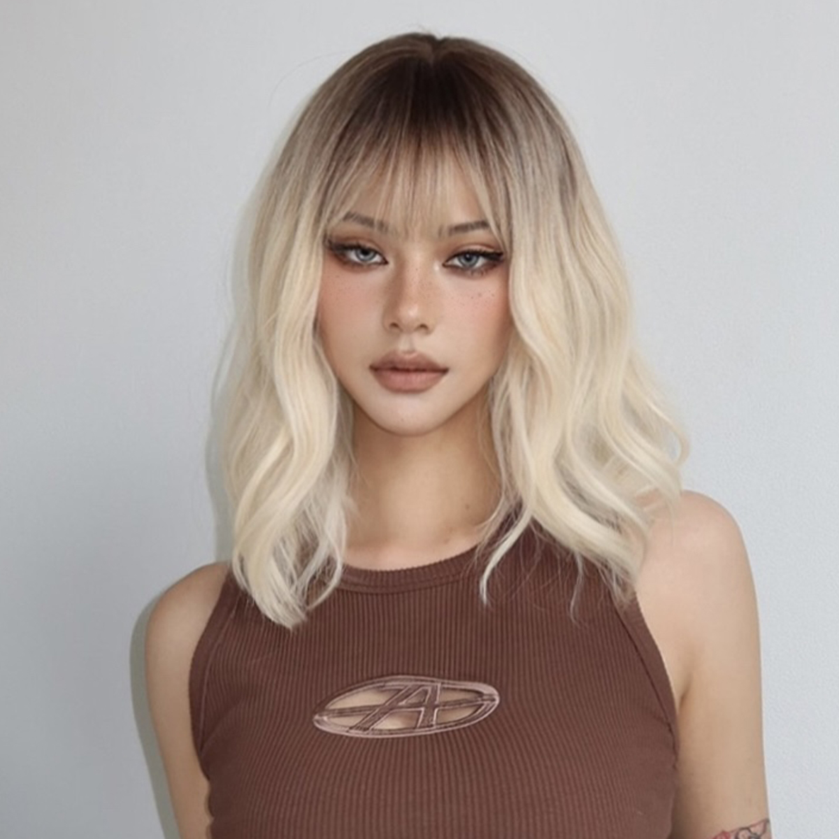 Ombre Brown Synthetic Wig