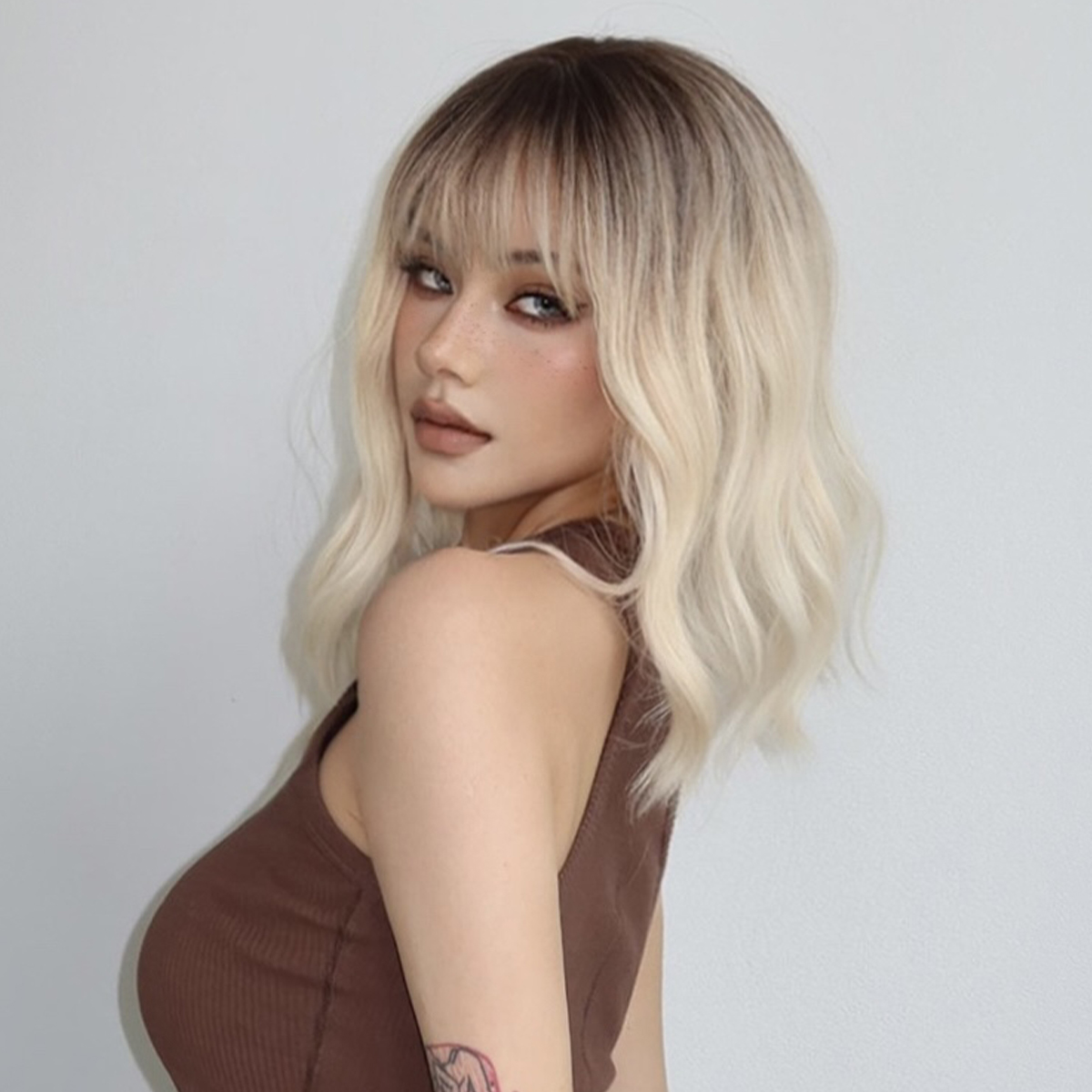 Ombre Brown Synthetic Wig