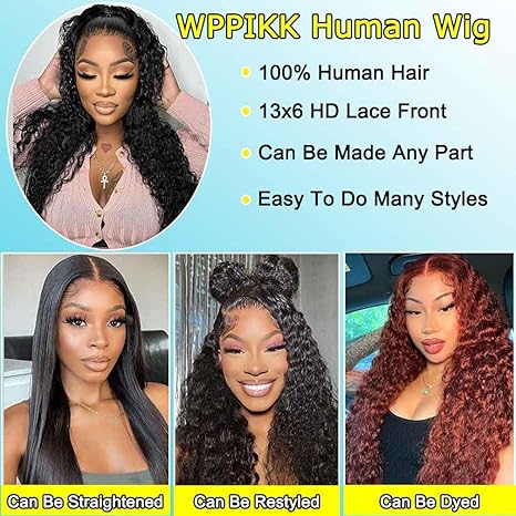 Deep Wave Wear and Go Glueless Wigs Human Hair