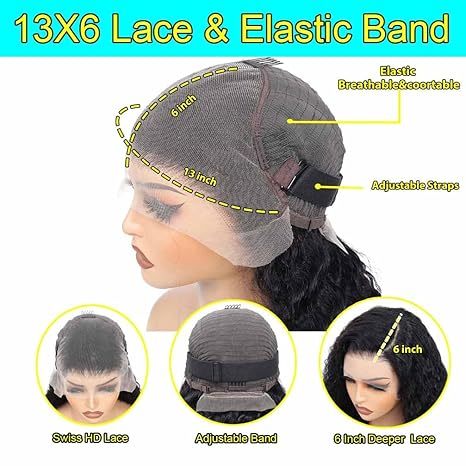 Deep Wave Wear and Go Glueless Wigs Human Hair