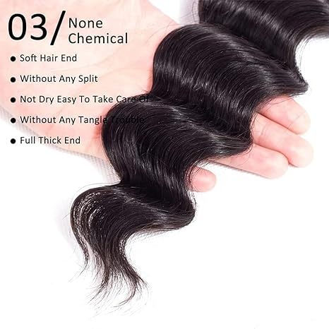 Loose Deep  Human Hair Loose Deep Wave Bundles Human Hair 18 20 22 Inch, 100% 