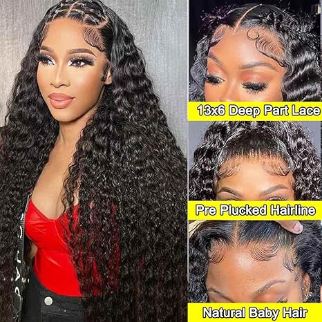 Deep Wave Wear and Go Glueless Wigs Human Hair