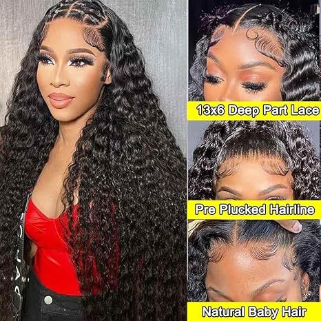 Deep Wave Wear and Go Glueless Wigs Human Hair