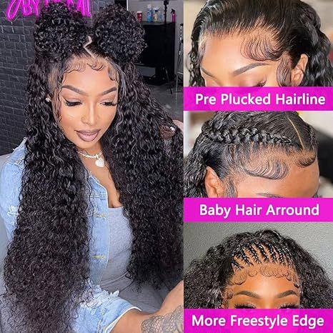 Deep Wave Wear and Go Glueless Wigs Human Hair
