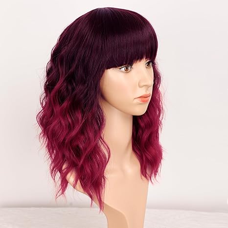 Synthetic Wavy Curly Bob Wig