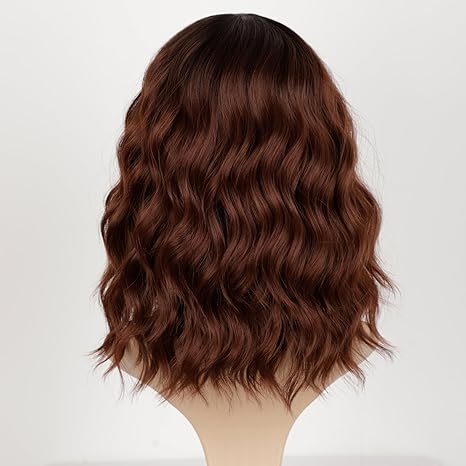 Synthetic Wavy Curly Bob Wig