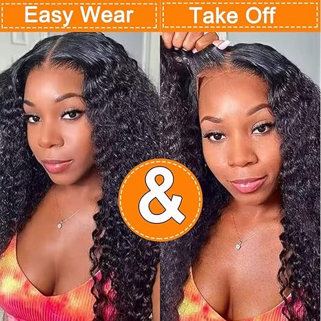 Deep Wave Wear and Go Glueless Wigs Human Hair