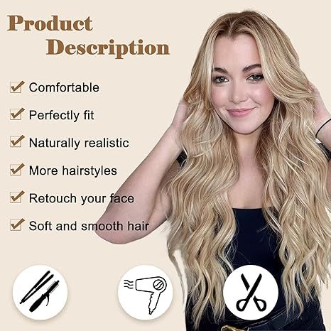 Blonde Wavy Synthetic Wig
