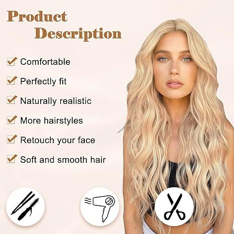 Mixed Blonde Wavy Synthetic Wig