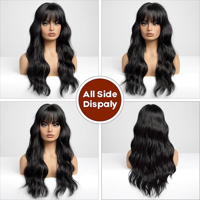 Black Wigs for Women Long Curly Synthetic  Wigs
