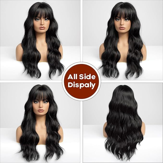Black Wigs for Women Long Curly Synthetic  Wigs
