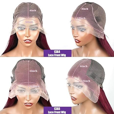 Straight Glueless 13x4 Lace Front Human Hair Wigs   