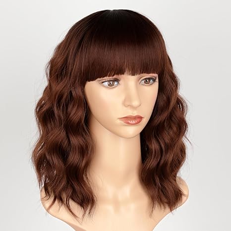 Synthetic Wavy Curly Bob Wig