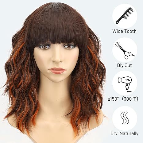 Ginger and Brown Synthetic Wig 