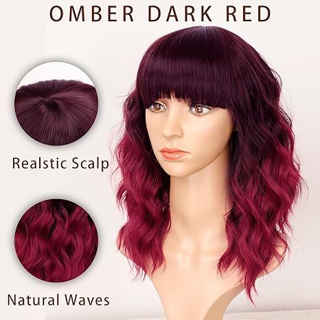 Synthetic Wavy Curly Bob Wig