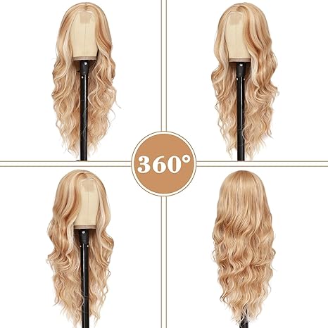 Mixed Blonde Wavy Synthetic Wig