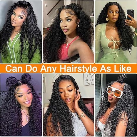 Deep Wave Wear and Go Glueless Wigs Human Hair