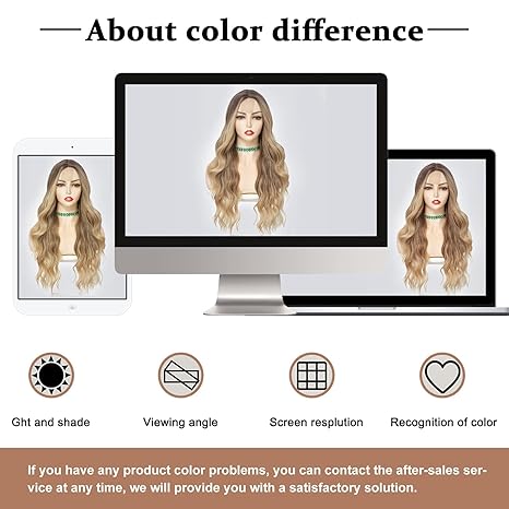 Ombre Blonde Wavy Synthetic Wig 