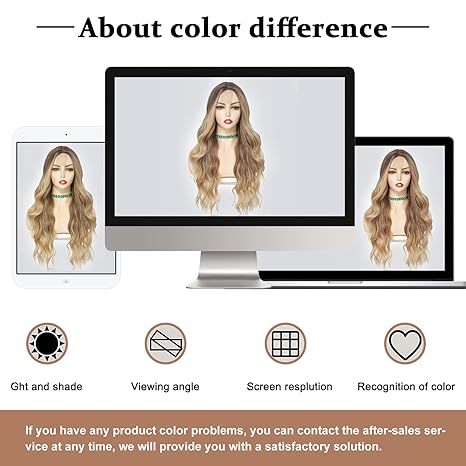 Ombre Blonde Wavy Synthetic Wig 