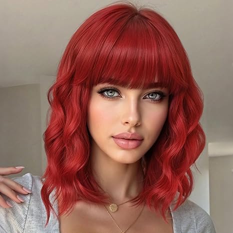 Synthetic Wavy Curly Bob Wig