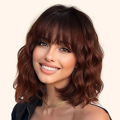 Synthetic Wavy Curly Bob Wig