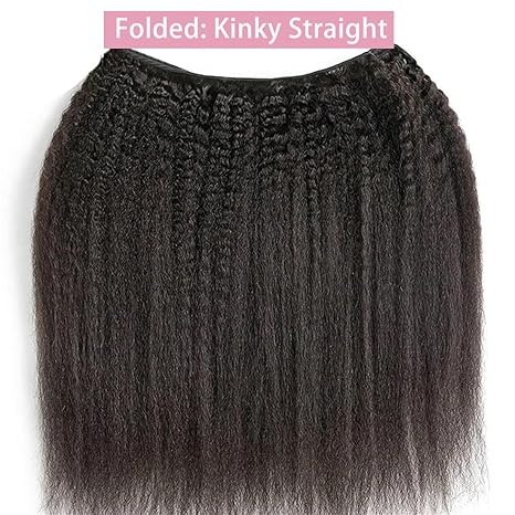 Kinky Straight Bundles Human Hair 20 Inch Yaki Straight Kinkycurly Hair
