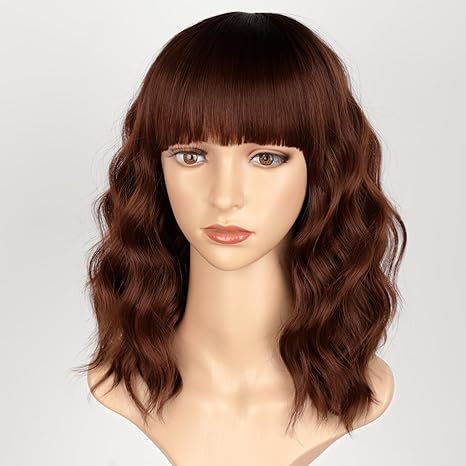Synthetic Wavy Curly Bob Wig
