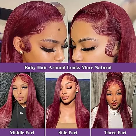 Straight Glueless 13x4 Lace Front Human Hair Wigs   