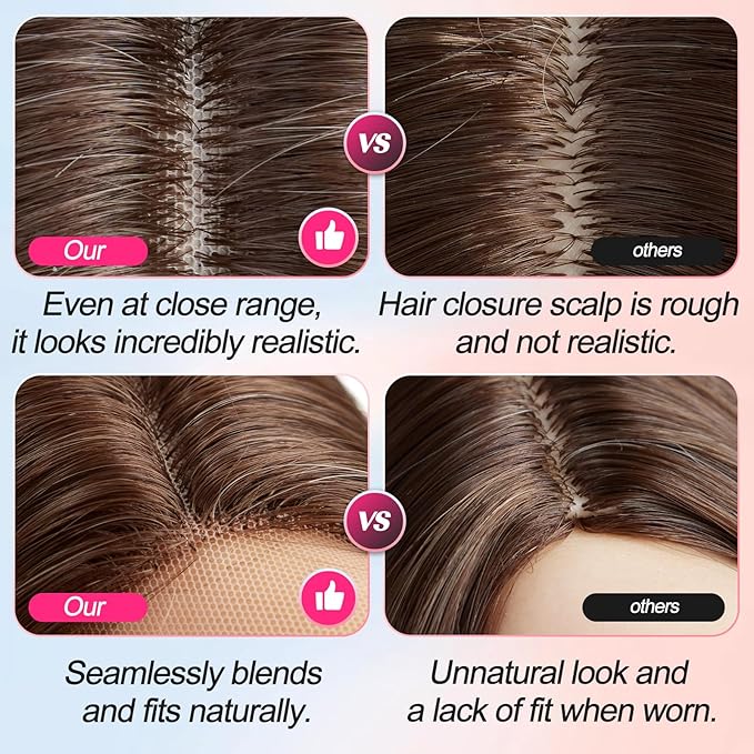 Pink Wavy Synthetic Wigs