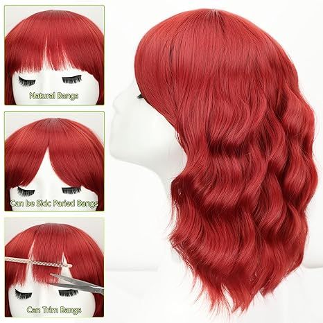 Synthetic Wavy Curly Bob Wig