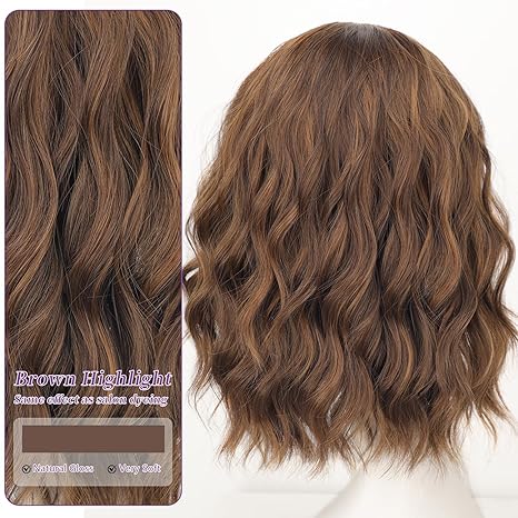 Synthetic Wavy Curly Bob Synthetic Wig