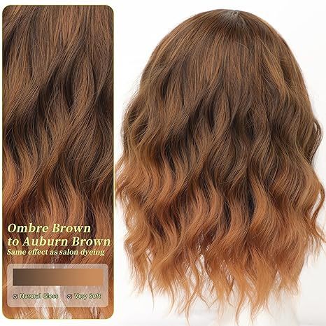Synthetic Wavy Curly Bob Synthetic Wig 
