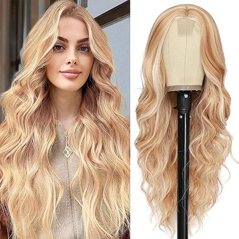 Mixed Blonde Wavy Synthetic Wig