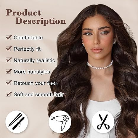 Brown Wavy SyntheticWig 