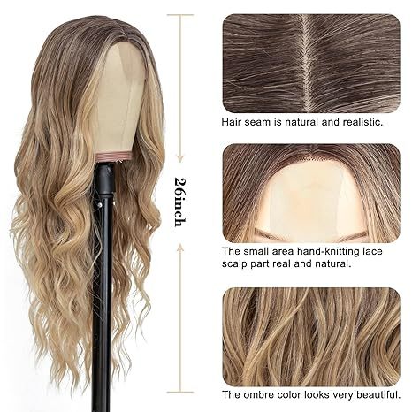 Ombre Blonde Wavy Synthetic Wig 