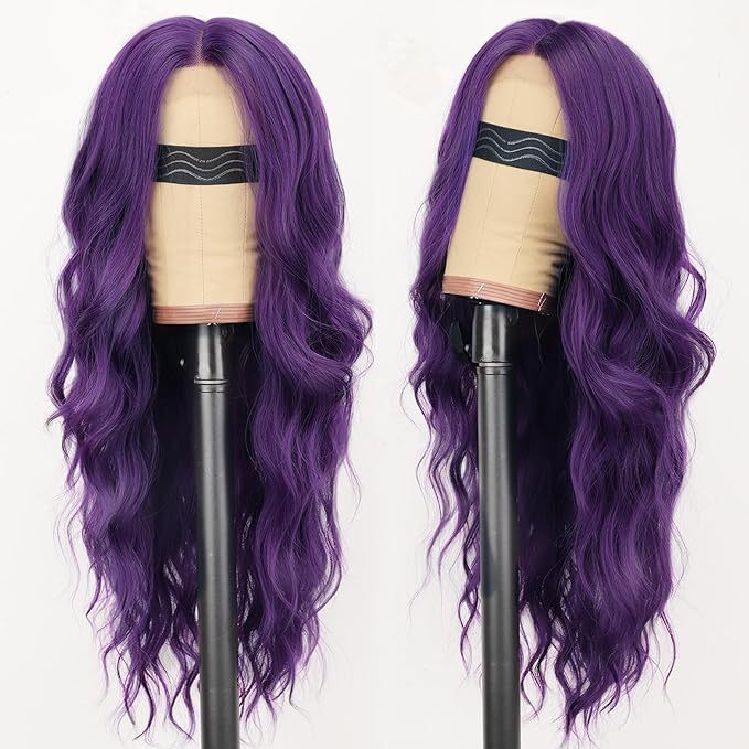 Dark Purple  Synthetic Wig