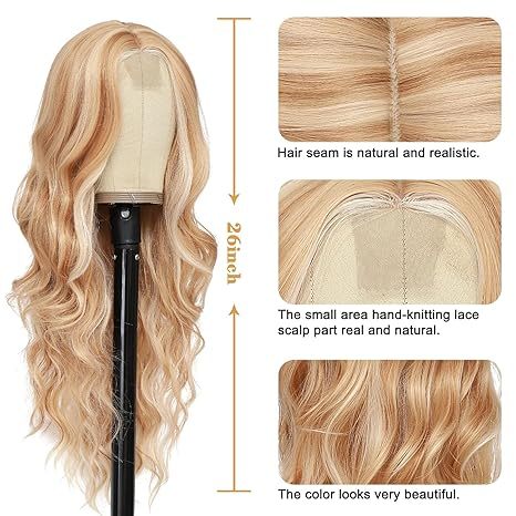 Mixed Blonde Wavy Synthetic Wig