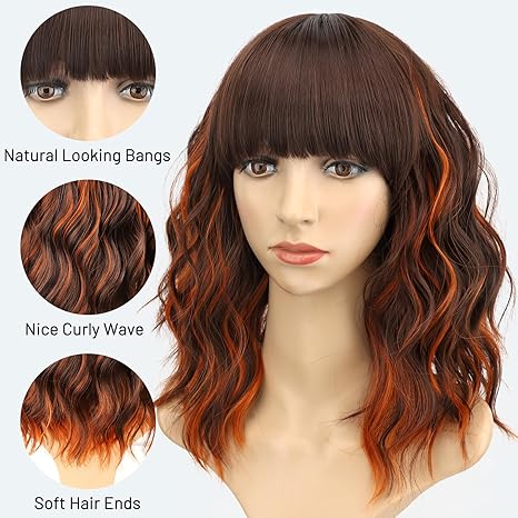 Ginger and Brown Synthetic Wig 