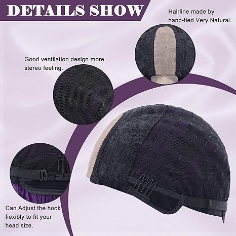 Ombre Purple Wavy Synthetic Wig 