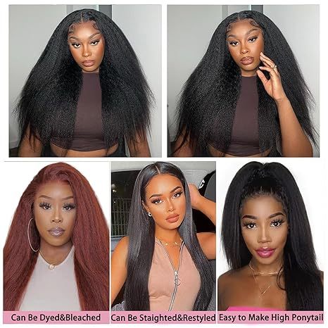 Kinky Straight Bundles Human Hair 20 Inch Yaki Straight Kinkycurly Hair