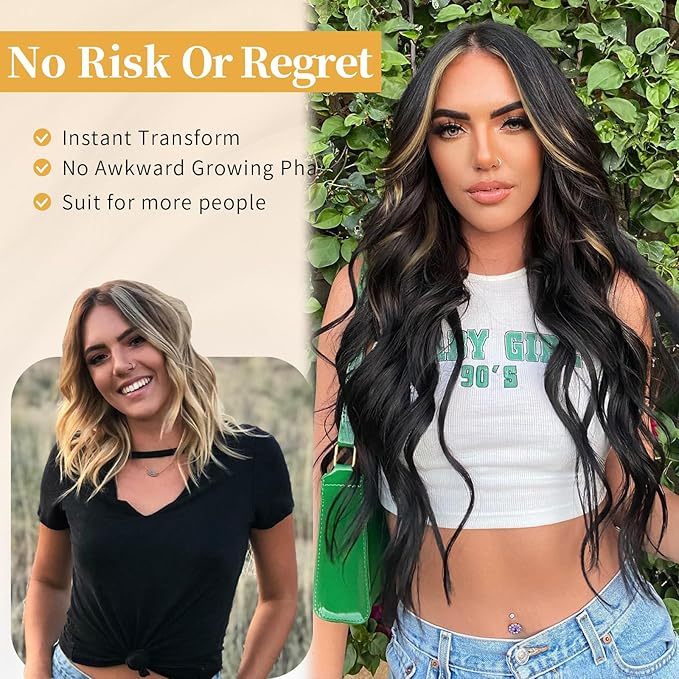 Long Wavy Dark Synthetic  Wig