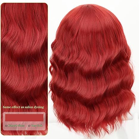 Synthetic Wavy Curly Bob Wig
